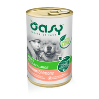 Oasy Adult Medium & Large Salmon vieno baltymo konservai su lašiša šunims, 400 g