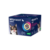 Milprazon Chewable 16 mg/40 mg tabletės nuo kirminų katėms, 1 tabl.