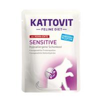 Kattovit Feline Diet Sensitive guliašas su vištiena ir antiena katėms, 85 g