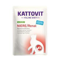 Kattovit Feline Diet Kidney/Renal guliašas su kalakutiena katėms, 85 g