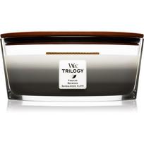 Woodwick Trilogy Warm Woods kvapioji žvakė medinė dagtis (hearthwick) 453.6 g