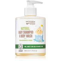 WoodenSpoon Natural šampūnas ir dušo želė vaikams be kvapiųjų medžiagų 300 ml