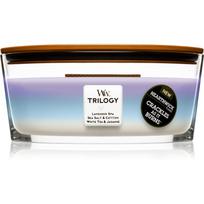 Woodwick Trilogy Calming Retreat kvapioji žvakė medinė dagtis (hearthwick) 453.6 g