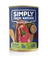 SIMPLY FROM NATURE Šlapias šunų maistas Elniena su grikiais 400 g