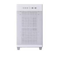 ASUS AP201 PRIME mATX CASE FRONT MESH, Tempered glass side, WHITE
