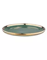 Porcelianinė desertinė lėkštė Aurora Gold NBC, žalios sp., ø 20 cm