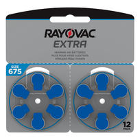 Klausos aparatų baterijos Rayovac Extra 675, 12 vnt.