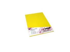 Spalvotas kartonas College A4 20 lapų, 160g/m2, neoninės geltonos spalvos