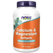 Now Foods Calcium & Magnesium with Vitamin D-3 & Zinc 240 softgels