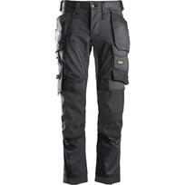 Darbinės kelnės iš tampraus audinio, su kabančiomis kišenėmis SNICKERS WORKWEAR 6241 AllroundWork, pilka