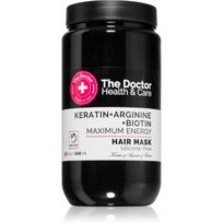 The Doctor Keratin + Arginine + Biotin Maximum Energy keratino kaukė plaukams 946 ml
