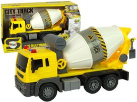 Betonvežis su garso ir šviesos efektais, 1:16, geltonas