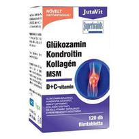 Gliukozaminas Chondroitinas Kolagenas + MSM su vitaminu D JUTAVIT, N120