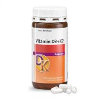 Vitaminas D3 + K2 , SANCT BERNHARD , 180 kapsulių