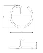 Deante Silia ring rankšluosčių kabykla ADI_D611, Titanium