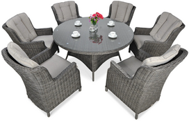 Lauko baldų komplektas RAVENA 6+1, Dark Grey