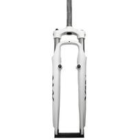 Priekinė amortizuojanti šakė 28" SR Suntour 1 1/8" V-brake stabdžiams (balta)