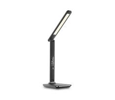 Immax 08930L - Pritemdomas LED stalo šviestuvas su ekranu KINGFISHER LED/9W/230V/12V juodas