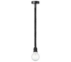 Pakabinamas sietynas LEONARDO ROPE 1xE27/10W/230V juoda