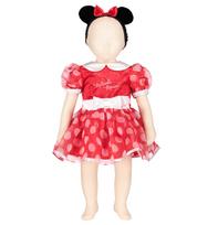 DISNEY BABY 6-12 mėn. karnavalinis kostiumas raudona suknelė su galvos juosta MINNIE MOUSE