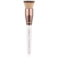 Luvia Cosmetics Prime Vegan Prime Buffer kūgio formos makiažo pagrindo šepetėlis Pearl White / Metallic Coffee Brown 1 vnt.
