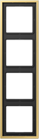 4-gang frame, classic brass, LS990 ME2984C | 4011377099593