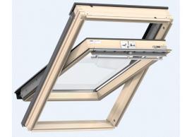 Stoglangis Velux GZL 1051, medinis, rankena viršuje (įv.dydžiai)