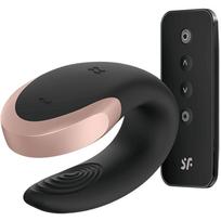 Satisfyer Double Love vibratorius poroms Black 8,3 cm