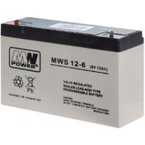 Švino ir rūgšties akumuliatorius, MW galia MWS 12-6 (6 V, 12 Ah) (4,8 mm) VRLA (vožtuvu re