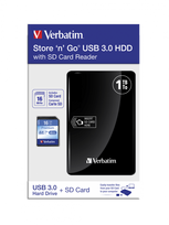 Verbatim Store n Go USB 3.0 1TB black + Reader + SD Card 16GB