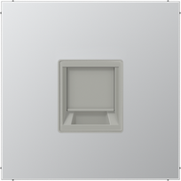 Centre plate, 1xRJXX, aluminium, LS AL1969-1WE | 4011377177796