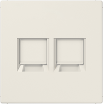 Centre plate 2x modular jack, ivory, LS LS1969-2WE | 4011377177963