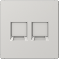 Centre plate 2x modular jack, light-grey, LS LS1969-2WELG | 4011377177987