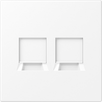 Centre plate 2x modular jack, white, LS LS1969-2WEWWM | 4011377187061