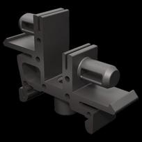 BB4 black, DIN rail adapter for 35mm² brass bar MAD2004B21 | 4744397028532