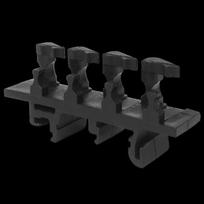 BB1 Black, Brass bar DIN rail adapter MAD0001B21 | 4744397025784