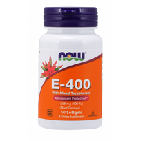 Now Foods Vitamin E-400 with Mixed Tocopherols 50 softgels
