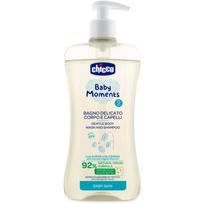 Chicco Baby Moments švelnus šampūnas kūdikiams plaukams ir kūnui 500 ml