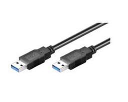 USB kabelis MicroConnect USB-A - USB-A 0,5 m Juodas (USB3.0AA05B)