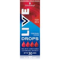Schwarzkopf LIVE Drops trumpalaikiai plaukų dažai atspalvis Fiery Red 30 ml