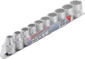 Colinių galvučių rinkinys 12 kampų | 12,5 mm (1/2") | 3/8" - 15/16"| 10 vnt. (9114)