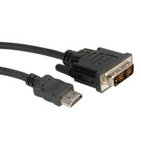 Roline Dvi Cable, Dvi (18+1) M -  Hdmi M 2 M