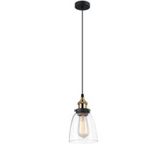 ITALUX MDM-2563/1 GD+CL - Pakabinamas sietynas FRANCIS 1xE27/40W/230V juoda/auksas