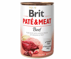 BRIT Paté  and  Meat su jautiena - šlapias šunų maistas - 400g