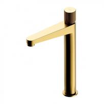 Braižyto aukso spalvos aukštas praustuvo maišytuvas Omnires Contour CT8012GLB