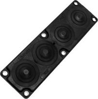MC4 kabeļu ievada plātne IP65 RAL 9005 melna UL94MBA1F04B11 | 4744397020741