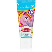 Brush Baby Natural Strawberry dantų pasta vaikams braškių skonio nuo 3 m. amžiaus 50 ml