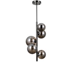 ITALUX PND-406007-V5A-BCR - Sietynas ant stulpo CANELLO 5xG9/5W/230V juoda