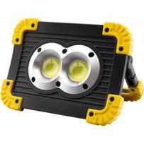 Įkraunamas nešiojamas LED prožektorius ENTAC,IP65,6W+1W,240lm,2x18650 akum, kompl.,krovik