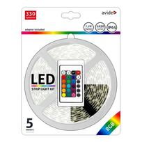 LED juostos komplektas AVIDE, IP65,RGB, 36W, 1650 lm, su pultu, 5m